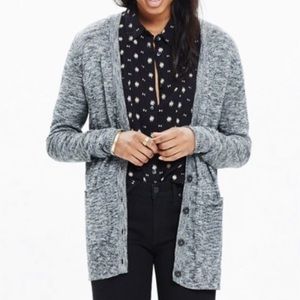 Madewell Graduate Marled Cardigan in Grey, S